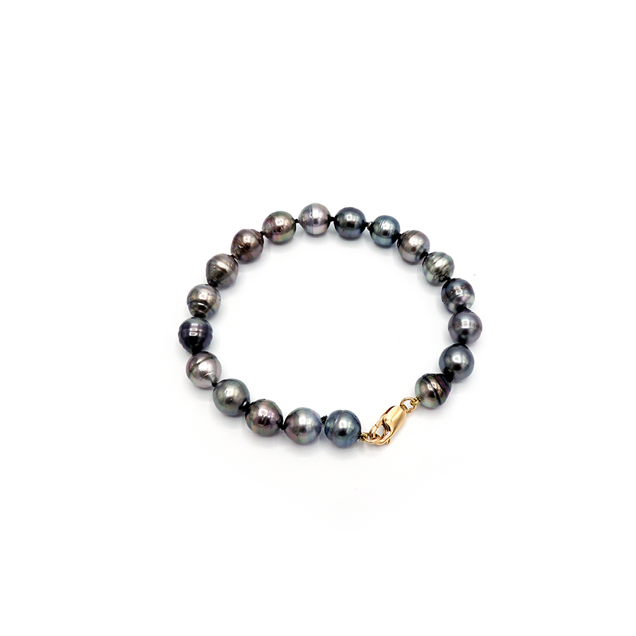 Pulsera Perlas Gold Tahiti - Imagen 2