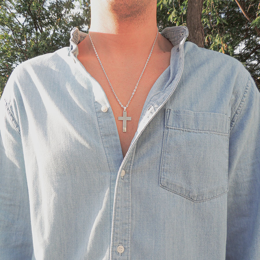 Colgantes cruz de plata para hombre