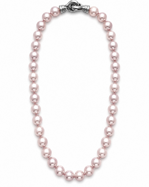 Collar perla cult. agua dulce rosa 10-11 mm