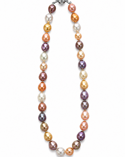 Collar perlas Australianas, golden, Tahití y agua dulce multicolor